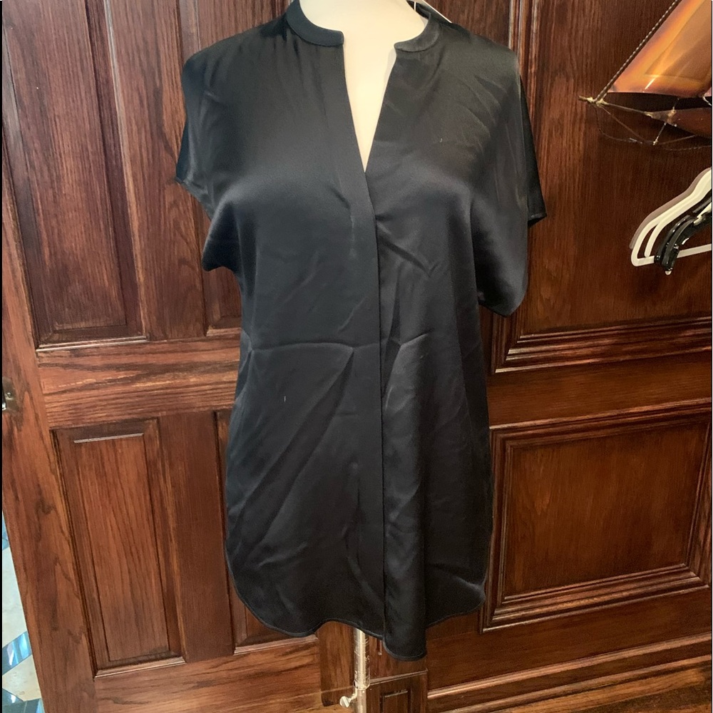 vince long silk blouse